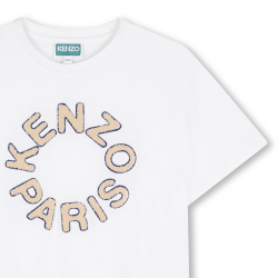 TEE-SHIRT MANCHES COURTES ENFANT – COTON BIO & STYLE TENDANCE  KENZO KIDS  blanc