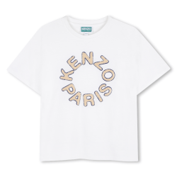 TEE-SHIRT MANCHES COURTES ENFANT – COTON BIO & STYLE TENDANCE  KENZO KIDS  blanc