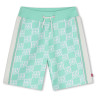 Short de jogging monogramme en coton mélangé enfant HUGO vert