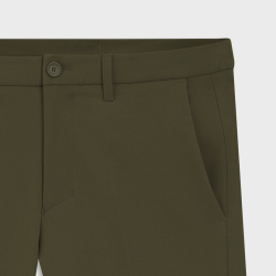 Pantalon Slim Homme en tissu stretch déperlant T_Commuter-Slim HUGO vert