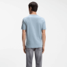 T-shirt  Homme Col Rond en Coton Flammé Doux – Style Casual HUGO BOSS bleu clair