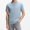 T-shirt  Homme Col Rond en Coton Flammé Doux – Style Casual HUGO BOSS bleu clair
