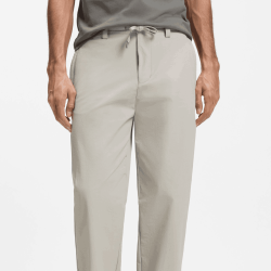 Chino Tapered coupe droite en tissu stretch Chino_ST_DS HUGO BOSS gris clair