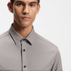 Chemise Décontractée en Tissu Gaufré ST_Tour Waffle L- HUGO BOSS gris clair