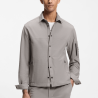 Chemise Décontractée en Tissu Gaufré ST_Tour Waffle L- HUGO BOSS gris clair