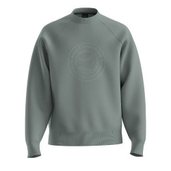 Pull col rond en tissu piqué respirant Sw_Join_Salbo BOSS vert