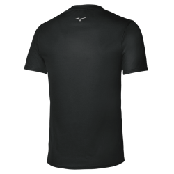 T-Shirt CORE GRAPHIC SHORT SLEEVE TEE -Technologie DryLite & Détails Réfléchissants Mizuno Noir