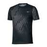 T-Shirt CORE GRAPHIC SHORT SLEEVE TEE -Technologie DryLite & Détails Réfléchissants Mizuno noir/gris
