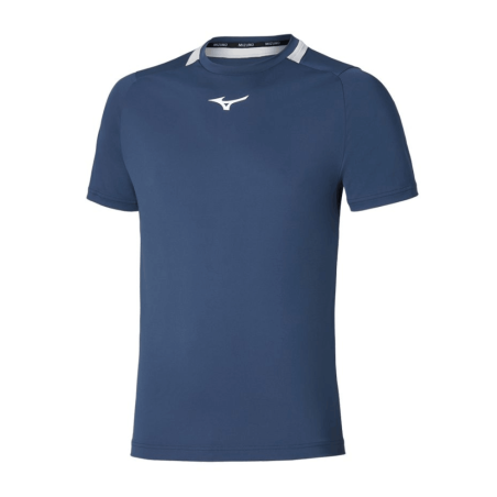 T-Shirt TENNIS TEE -DynamotionFit & Tissu Technique Mizuno bleu