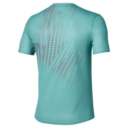 T-Shirt CORE GRAPHIC SHORT SLEEVE TEE -Technologie DryLite & Détails Réfléchissants Mizuno Turquoise