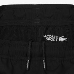 Short Sport  en Taffetas Diamanté Léger avec Taille Élastique et Poches Latérales -Lacoste noir