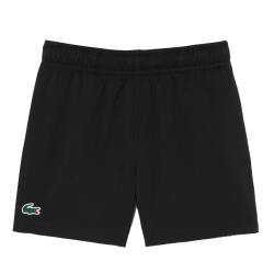 Short Sport  en Taffetas Diamanté Léger avec Taille Élastique et Poches Latérales -Lacoste noir