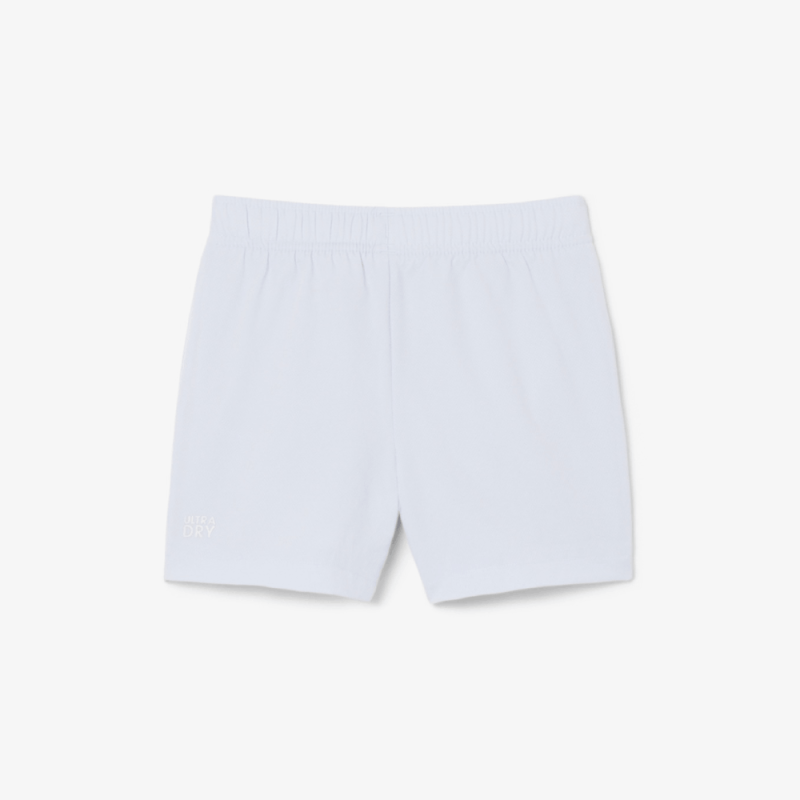 Short Sport  en Taffetas Diamanté Léger avec Taille Élastique et Poches Latérales -Lacoste bleu clair