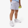 Short Sport  en Taffetas Diamanté Léger avec Taille Élastique et Poches Latérales -Lacoste bleu clair