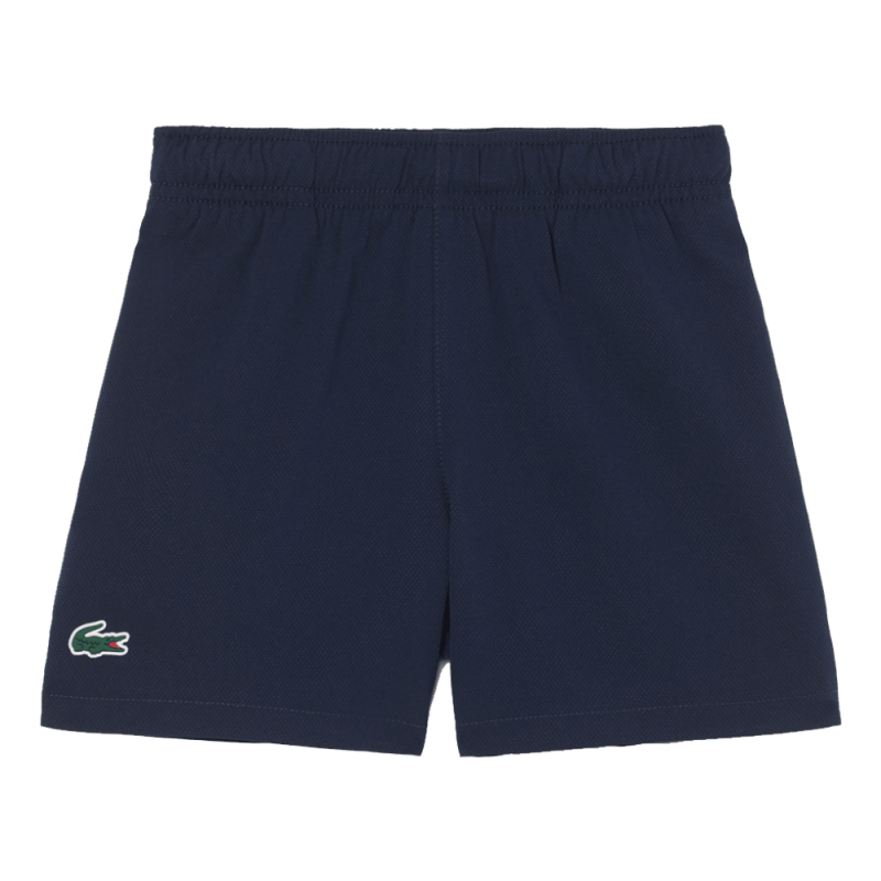 Short Sport  en Taffetas Diamanté Léger avec Taille Élastique et Poches Latérales -Lacoste bleu nuit