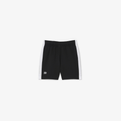 Short Sport taffetas diamanté color-block avec Taille Élastique et Poches -Lacoste noir