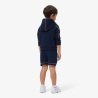 Short Sport Rayé  Enfant en Taffetas - Léger et Résistant -Lacoste bleu nuit/orange