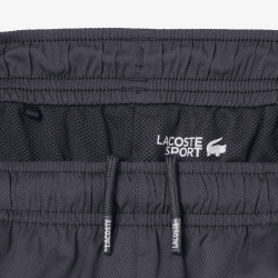 Short de sport garçon  en taffetas léger avec taille élastique et poches-Lacoste gris