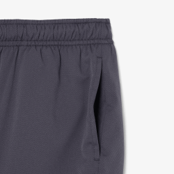 Short de sport garçon  en taffetas léger avec taille élastique et poches-Lacoste gris