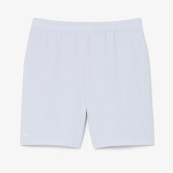 Short de sport garçon  en taffetas léger avec taille élastique et poches-Lacoste bleu clair