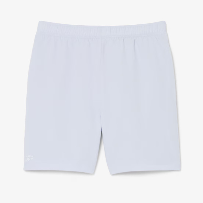 Short de sport garçon  en taffetas léger avec taille élastique et poches-Lacoste bleu clair