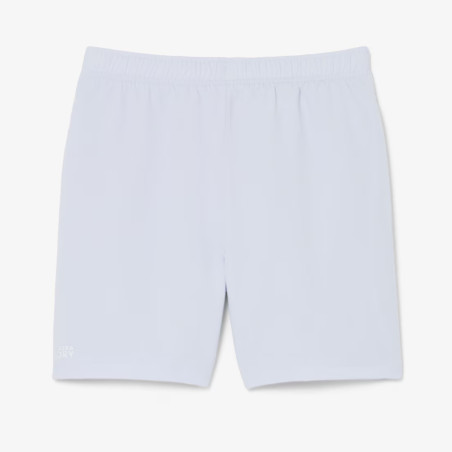 Short de sport garçon  en taffetas léger avec taille élastique et poches-Lacoste bleu clair