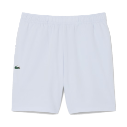 Short de sport garçon  en taffetas léger avec taille élastique et poches-Lacoste bleu clair