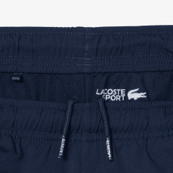 Short de sport garçon  en taffetas léger avec taille élastique et poches-Lacoste bleu nuit