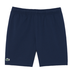 Short de sport garçon  en taffetas léger avec taille élastique et poches-Lacoste bleu nuit