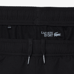 Short sportif Color Block Diamond Taffeta résistant à l’eau avec taille élastique -Lacoste noir