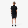 Short sportif Color Block Diamond Taffeta résistant à l’eau avec taille élastique -Lacoste noir