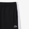 Short sportif Color Block Diamond Taffeta résistant à l’eau avec taille élastique -Lacoste noir