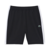 Short sportif Color Block Diamond Taffeta résistant à l’eau avec taille élastique -Lacoste noir