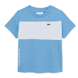 T-shirt en coton colorblock confortable, respirant et stylé -Lacoste  bleu/blanc