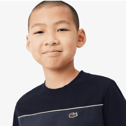 T-shirt en coton colorblock confortable, respirant et stylé -Lacoste  noir