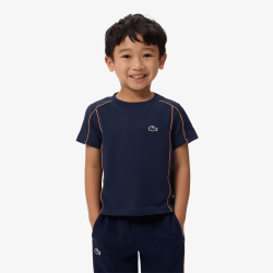 T-shirt Sport  Ultra Dry pour Enfant  avec Imprimé Crocodile au Dos -Lacoste  bleu nuit