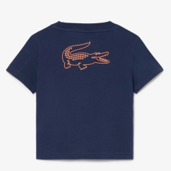 T-shirt Sport  Ultra Dry pour Enfant  avec Imprimé Crocodile au Dos -Lacoste  bleu nuit