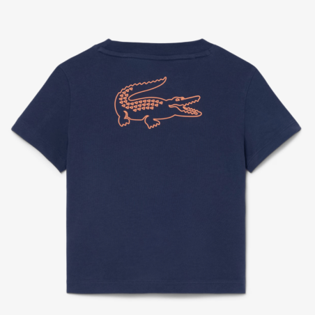 T-shirt Sport  Ultra Dry pour Enfant  avec Imprimé Crocodile au Dos -Lacoste  bleu nuit
