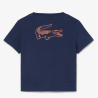 T-shirt Sport  Ultra Dry pour Enfant  avec Imprimé Crocodile au Dos -Lacoste  bleu nuit
