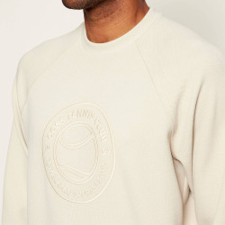 Pull col rond en tissu piqué respirant Sw_Join_Salbo BOSS beige