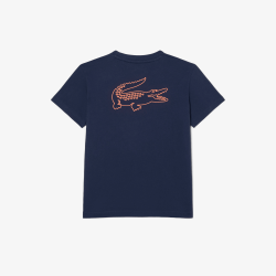 T-shirt Sport  Ultra Dry pour Enfant  avec Imprimé Crocodile au Dos -Lacoste  bleu nuit