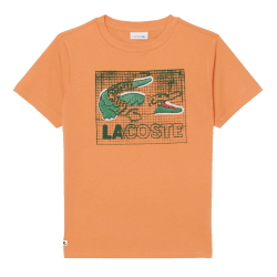 T-shirt en coton imprimé graphique Confortable Sportswear avec Crocodile Brodé-Lacoste  Orange