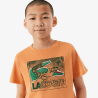 T-shirt en coton imprimé graphique Confortable Sportswear avec Crocodile Brodé-Lacoste  Orange
