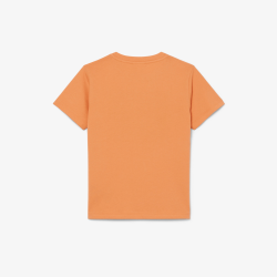 T-shirt en coton imprimé graphique Confortable Sportswear avec Crocodile Brodé-Lacoste  Orange