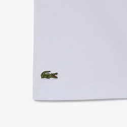 T-shirt en coton imprimé graphique Confortable Sportswear avec Crocodile Brodé-Lacoste  bleu clair
