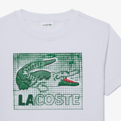 T-shirt Lacoste Garçon Coton Bio Imprimé Graphique | dmsports