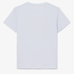 T-shirt en coton imprimé graphique Confortable Sportswear avec Crocodile Brodé-Lacoste  bleu clair
