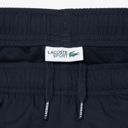 Short Sport Rayé  Enfant en Taffetas - Léger et Résistant -Lacoste bleu nuit/blanc