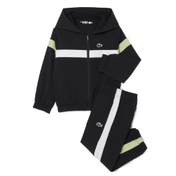 Ensemble de survêtement taffetas diamanté Veste & Pantalon Style Sportswear -Lacoste noir