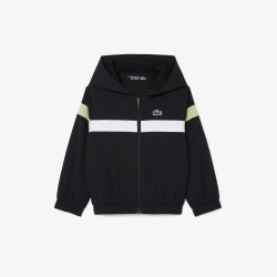 Ensemble de survêtement taffetas diamanté Veste & Pantalon Style Sportswear -Lacoste noir